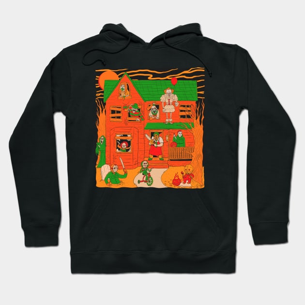 House of Horrors Hoodie by chrisraimoart